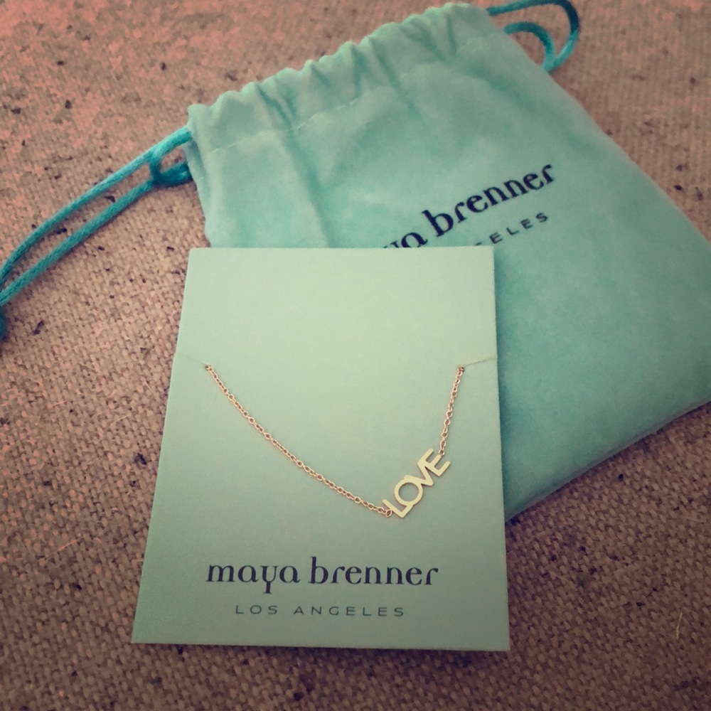 Maya Brenner Rose Gold LOVE bracelet.